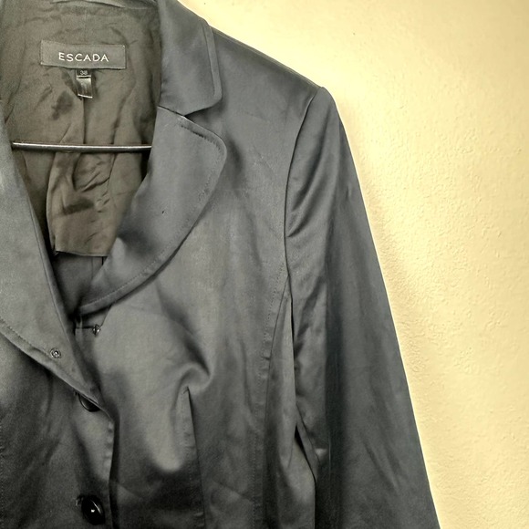 Escada Women's 38 Black Blazer Lace Up Pocket Detail - Picture 7 of 7